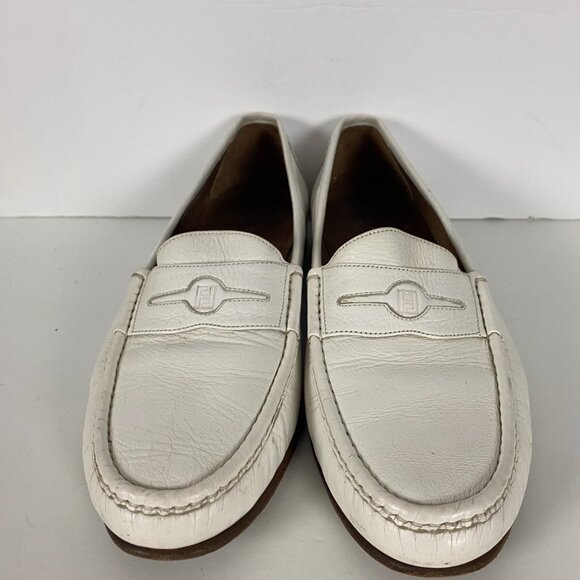 Florsheim Royal Imperial Loafers Slip On Shoes Mens 9.5 D White Leather 75404 - Picture 4 of 14